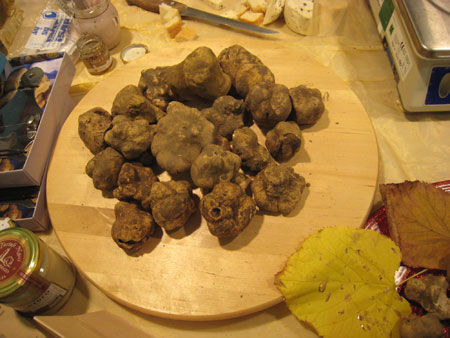 Truffes fraîches au marché aux truffes de San Miniato