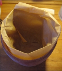 panettone_backpapier Schön mit Backpapier auskleiden.