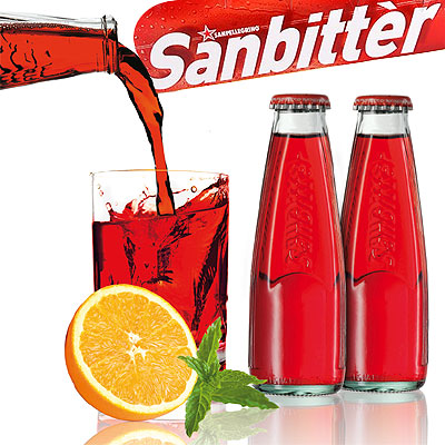 Le Sanbitter peut aussi être servi avec une tranche d'orange