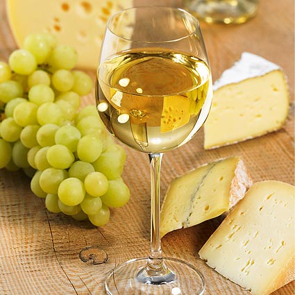 Vin blanc et fromage