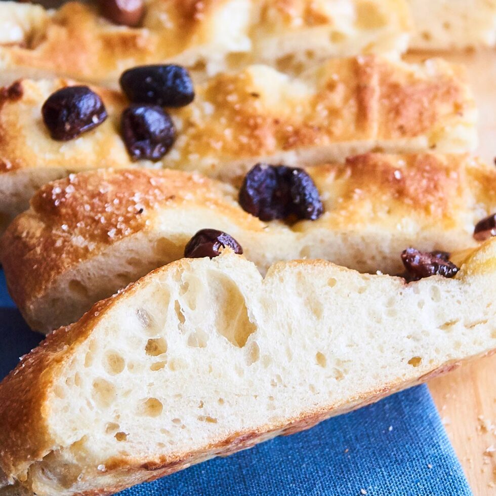 Focaccia mit Oliven