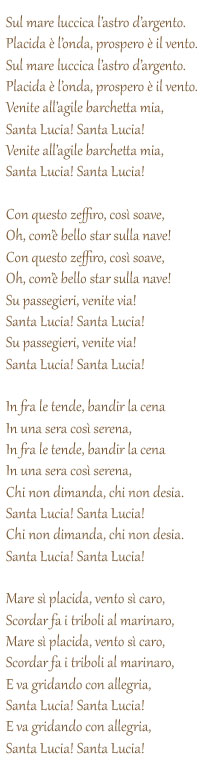 Santa-Lucia-Lyrics