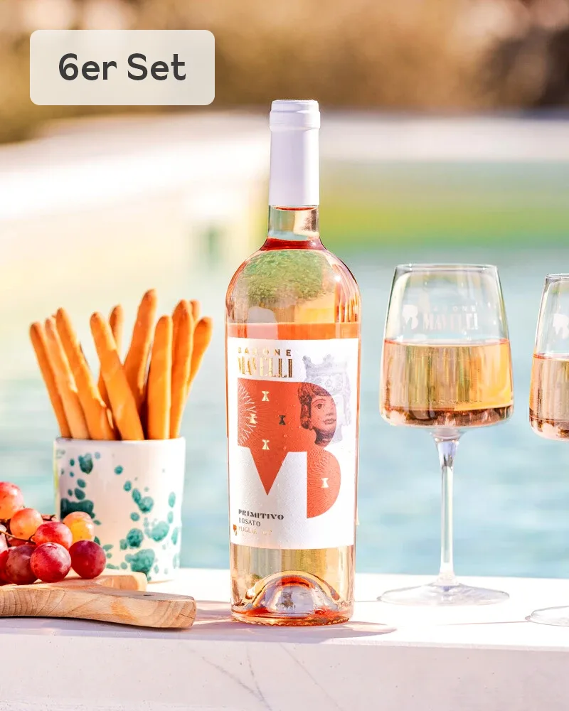 Primitivo Rosé IGP - Vin rosé, lot de 6
