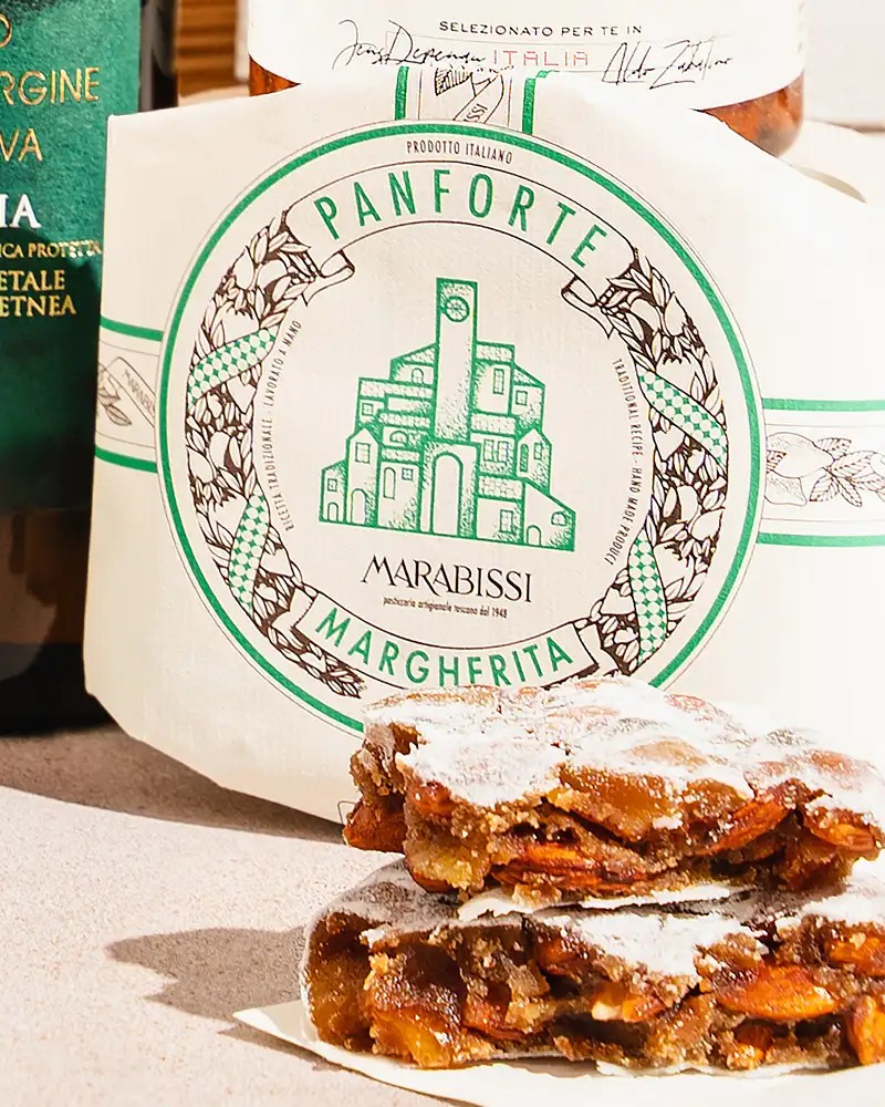 Panforte Margherita 100g – mit passenden Accessoires arrangiert