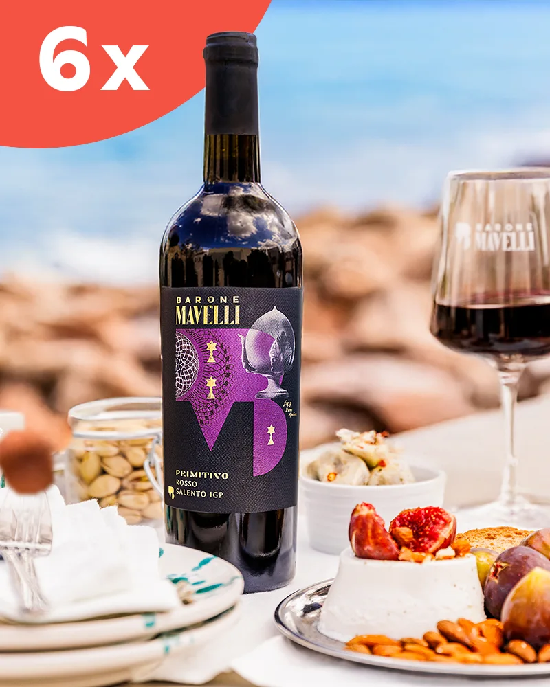 Offerta promozionale 6 bottiglie Primitivo Puglia IGP