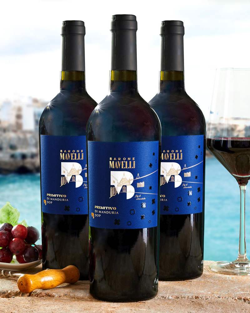 Primitivo di Manduria DOP - vin rouge primé, lot de 3 Primitivo di Manduria DOP - Sparset 3 x 0,75 l