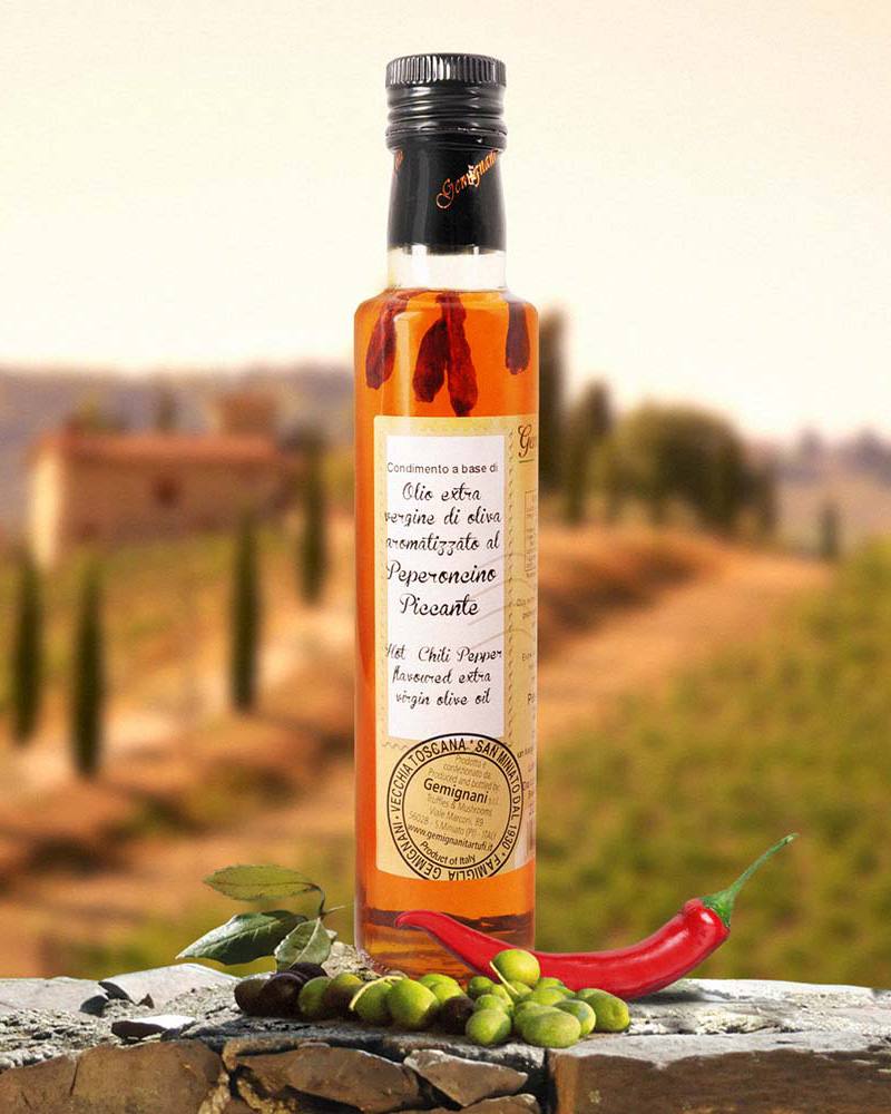 Olio Extra Vergine Peperoncino Chiliöl mit ganzen Schoten