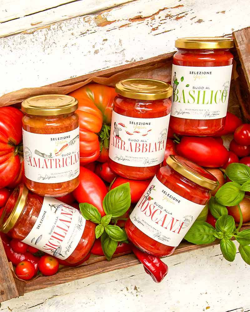 Lot découverte de 5 Sugos italiens originaux 5x Original italienisches Sugo im Probierpaket