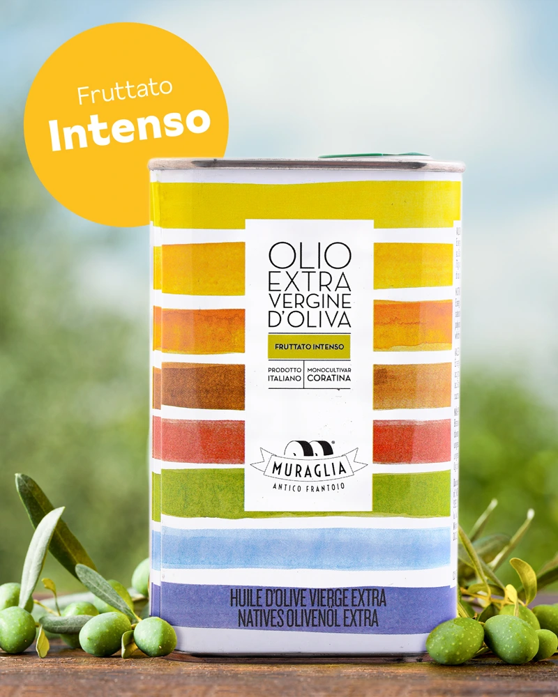 Bidon Muraglia - Huile d'olive vierge extra fruité Muraglia Kanister - intensiv fruchtiges Olivenöl – mit hochwertiger Textur und Farbe