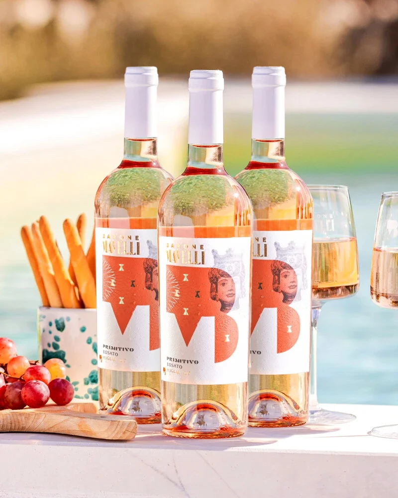 Primitivo Rosé IGP - Vin rosé, lot de 3 Primitivo Rosato IGT - Sparset 3 x 0,75 l
