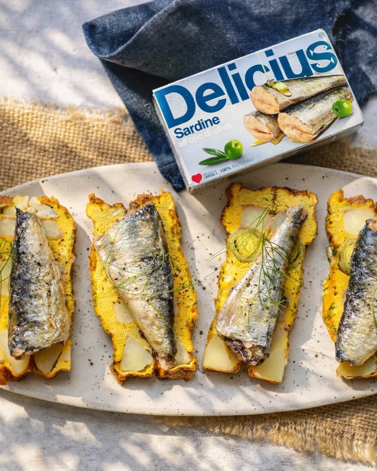 Sardines dans huile d'olive (avec peau)