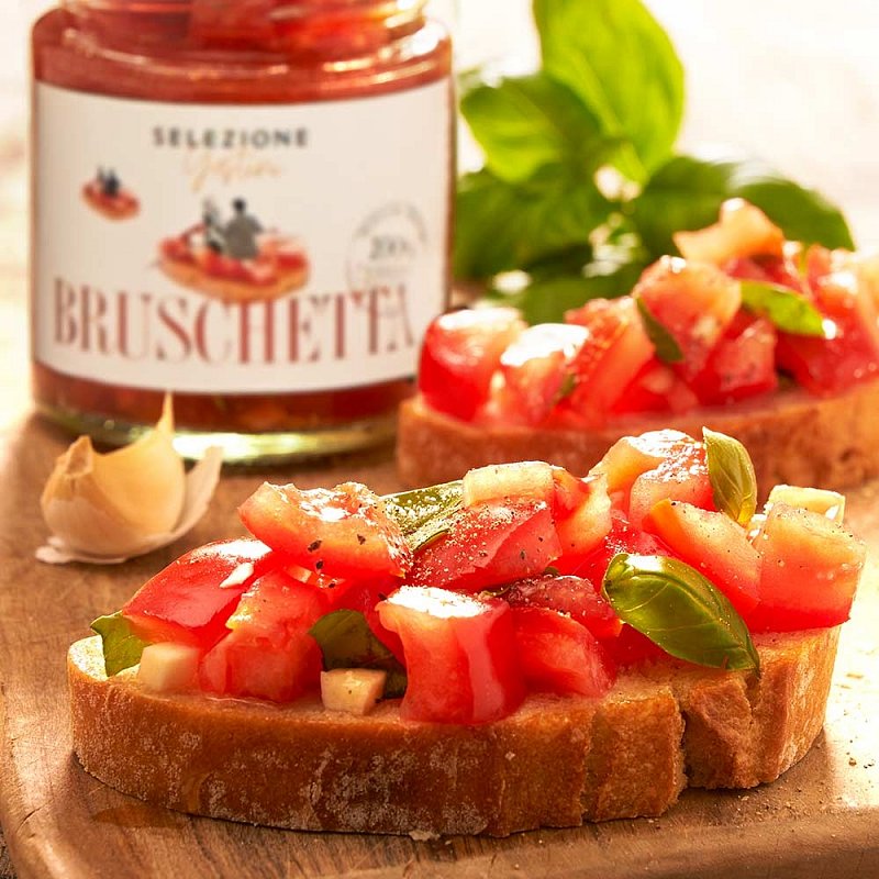 Bruschetta Tomates Antipasto Gusto Rosso Gustini Épicerie fine