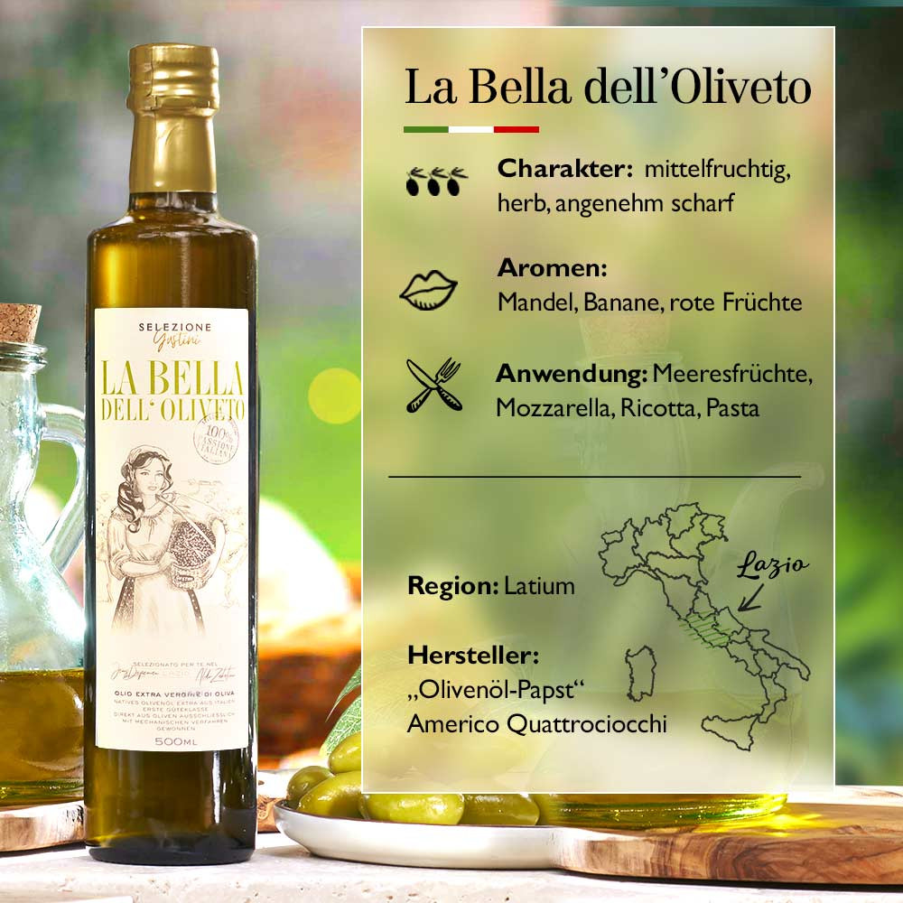 La Bella Meilleure huile d'olives Italie 2019 moyennement fruitée Gustini Épicerie fine La Bella Meilleure huile d'olives Italie 2019 moyennement fruitée Gustini Épicerie fine