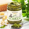 Le couronemment vert vif pour vos Pasta ! L'authentique pesto alla Genovese à base d'une grosse dose de basilic ligure, assaisoné à l'intense Grana Padano DOP,  'a l'ail et à l'huile d'olives vierge extra.
