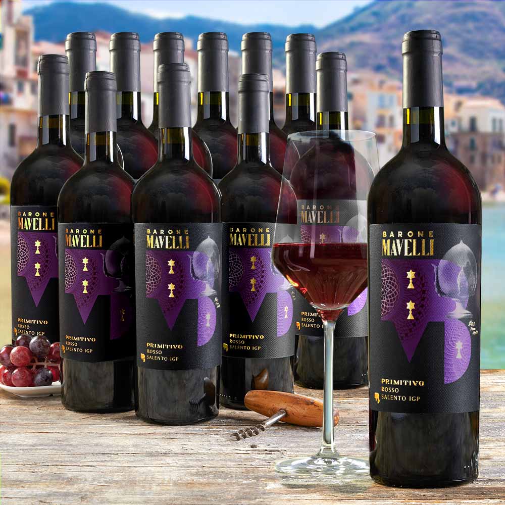 Offerta promozionale 12 bottiglie Primitivo Salento IGT