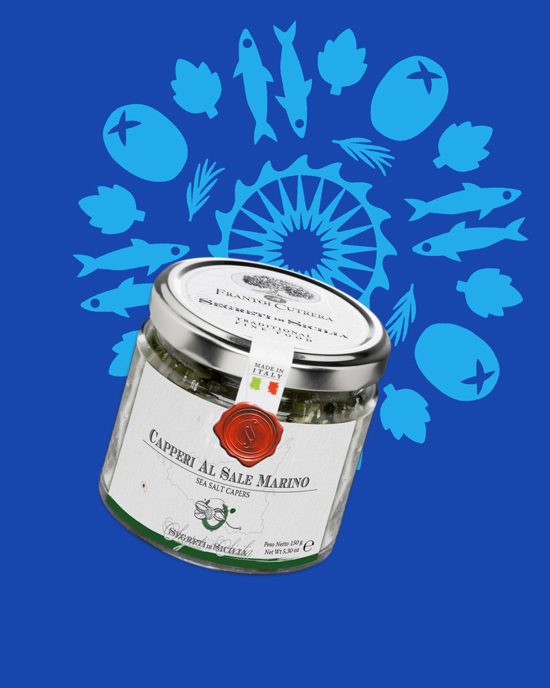 Premium Kapern - in Meersalz – mit passenden Accessoires arrangiert